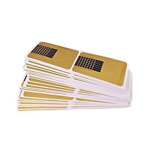 300 Piezas Oro Bandeja de Papel de Manicura,Pegatinas Moldes Guías Uñas Dorados Auto Adhesiva Plantillas de Papel uñas,Convenientes para los Accesorios de la Herramienta del Remiendo del clavo