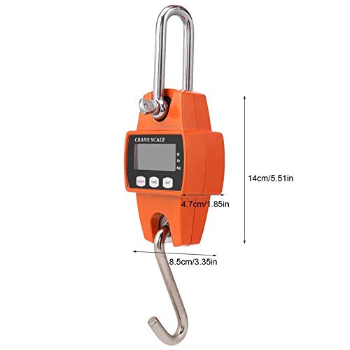 300kg Mini Escala Portátil LCD Digital Electrónico Gancho de Acero Inoxidable Colgando Peso Escalas de Grúa Balanza de Pesaje