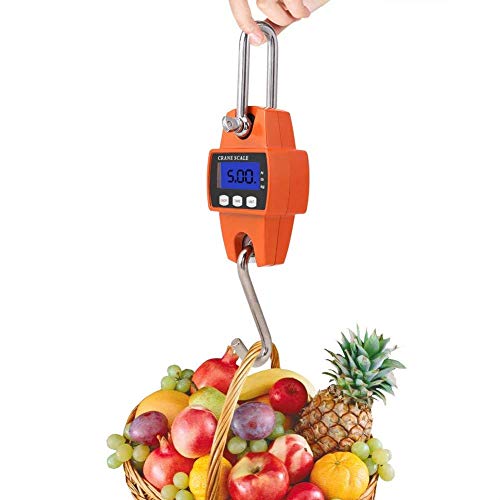 300kg Mini Escala Portátil LCD Digital Electrónico Gancho de Acero Inoxidable Colgando Peso Escalas de Grúa Balanza de Pesaje