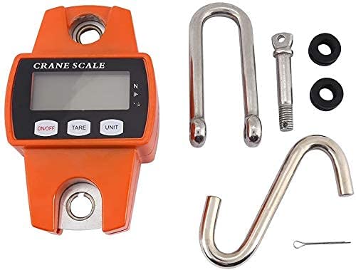 300kg Mini Escala Portátil LCD Digital Electrónico Gancho de Acero Inoxidable Colgando Peso Escalas de Grúa Balanza de Pesaje