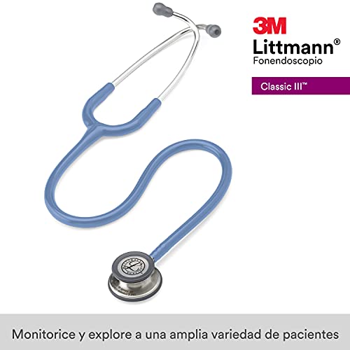 3M Littmann Classic III Fonendoscopio para monitorización, tubo Azul Cielo, 69 cm, 5630