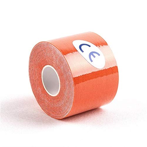 5 cm x 5 M Sport Cinta Adhesiva Yeso Vendaje elástico Deportes Kinesiología Taping Cinta Adhesivas Vendas Adhesivas Deportes (Color : Orange)