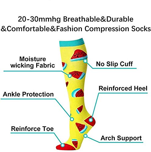 58 Estilos Medias de compresión Unisex de Calidad Calcetines de Ciclismo para Edema médico, Diabetes, Venas varicosas, Calcetines de maratón para Correr - WYS001-66, SM