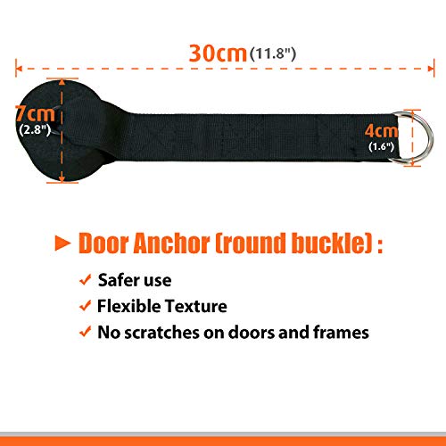 5BILLION Correa Yoga & Stretch Strap - Ancho de 4cm - Yoga Strap para Yoga Caliente, Terapia Física, Mayor Flexibilidad & Aptitud - Múltiples Lazos de Agarre (Naranja)