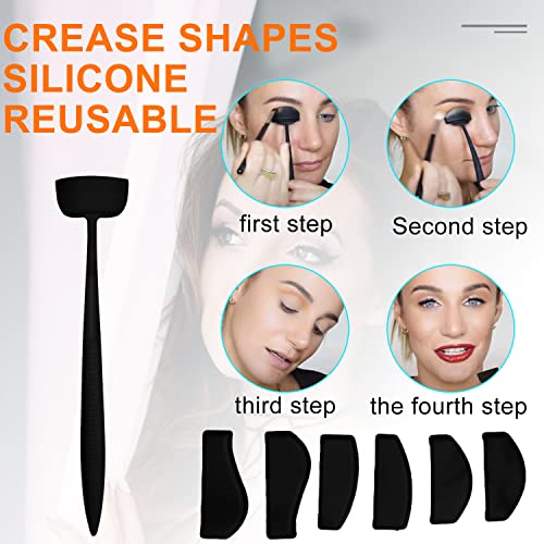 6 en 1 Sello de sombra de ojos multifunción,Pliegue De Sello De Sombra,Silicona con Forma de Pliegue de Sombra de Ojos,Kit de Línea de Pliegue Perezosos,Sombreado Aplicador Aplicador De Sombra De Ojos