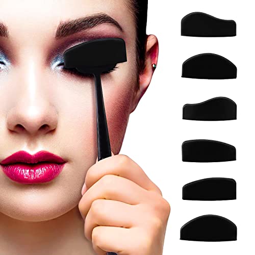 6 en 1 Sello de sombra de ojos multifunción,Pliegue De Sello De Sombra,Silicona con Forma de Pliegue de Sombra de Ojos,Kit de Línea de Pliegue Perezosos,Sombreado Aplicador Aplicador De Sombra De Ojos