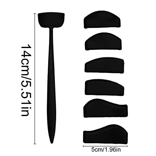 6 en 1 Sello de sombra de ojos multifunción,Pliegue De Sello De Sombra,Silicona con Forma de Pliegue de Sombra de Ojos,Kit de Línea de Pliegue Perezosos,Sombreado Aplicador Aplicador De Sombra De Ojos