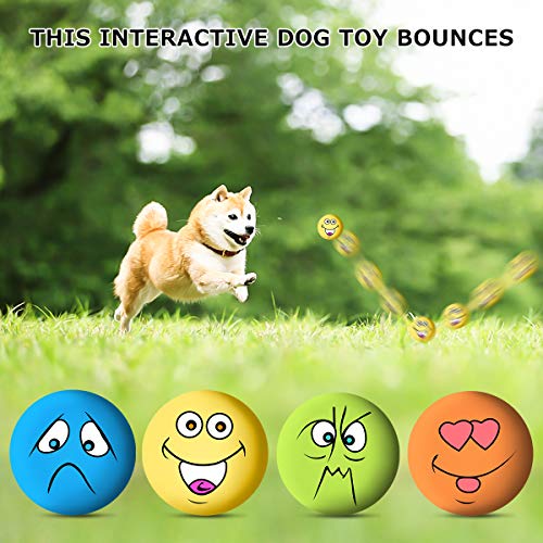 6 juguetes chirriantes para perros de látex suave juguetes de goma para masticar juguetes de juguete para buscar bolas de juego (juguetes chirriantes para perros)