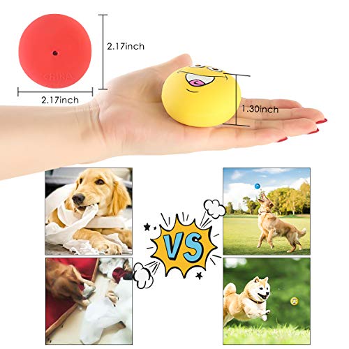 6 juguetes chirriantes para perros de látex suave juguetes de goma para masticar juguetes de juguete para buscar bolas de juego (juguetes chirriantes para perros)