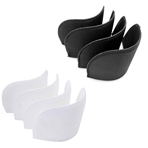 8 pares de almohadillas acolchadas de espuma suave para el hombro con cubierta suave para coser ropa, accesorios de costura, manualidades