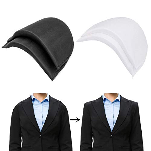 8 pares de almohadillas acolchadas de espuma suave para el hombro con cubierta suave para coser ropa, accesorios de costura, manualidades
