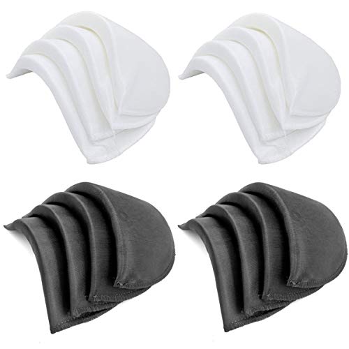 8 pares de almohadillas acolchadas de espuma suave para el hombro con cubierta suave para coser ropa, accesorios de costura, manualidades