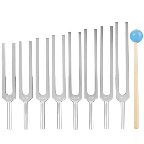 8 Piezas De Diapasones, Aleación De Aluminio, Tipo Y, Juego De Diapasones, 256-512Hz, Diapasón De Sintonización, Herramienta De Terapia De Vibración De Sintonización Para Clases De Física