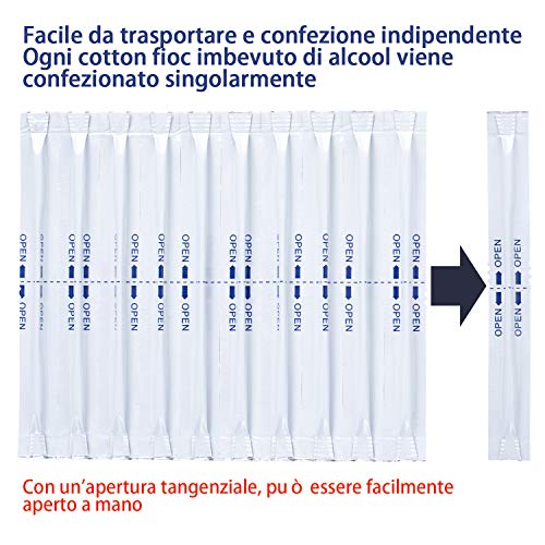 90pcs IQOS Bastoncillos de Algodón para Limpiar IQOS, Bastoncillo de Algodón Mojado en Alcohol Doble Cabezal para Limpiar el Sorporte de IQOS