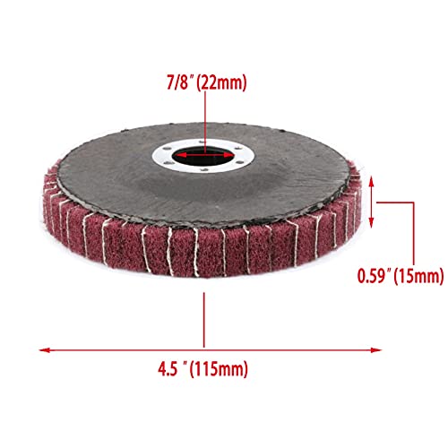 Abrasivos De Alambre Tambor Rueda Disco de la rueda de la solapa de la fibra de nylon de 115 mm para el molinillo de ángulo Accesorios de pulido de limpieza Rueda De Pulido