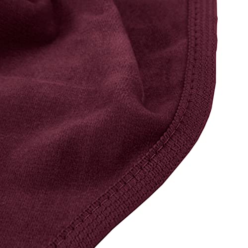 Acomoda Textil - Falda para Mesa Camilla Terciopelo, Redonda - Rectangular, Suave y Cálida de Invierno.(Redonda 80 cm, Granate)