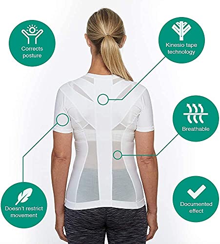 ActivePosture - Camiseta con Corrector de Postura para Espalda, Con Cremallera, Corrector de Hombros para Mujer, Cuenta con Tecnología Neuroband que Ayuda a Reducir Tensión, Dolor y Mejora la Postura