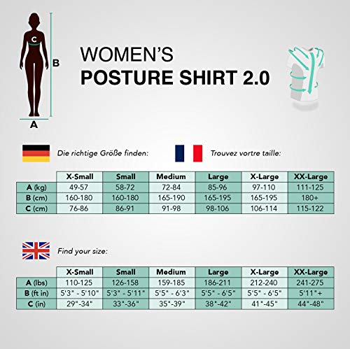 ActivePosture - Camiseta con Corrector de Postura para Espalda, Con Cremallera, Corrector de Hombros para Mujer, Cuenta con Tecnología Neuroband que Ayuda a Reducir Tensión, Dolor y Mejora la Postura