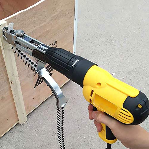 Adaptador de pistola de clavos de cadena, cargador de tornillo, destornillador de pared de yeso autoalimentado para taladros, de RB