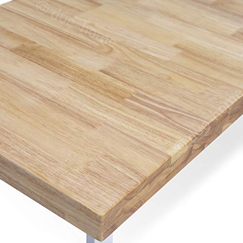 Adec Group Natural, Mesa de Comedor, Mesa Salon o Cocina Fija Color Roble Salvaje y Negro, Medidas: 140 cm (Largo) x 80 cm (Ancho) x 76,5 cm (Alto)
