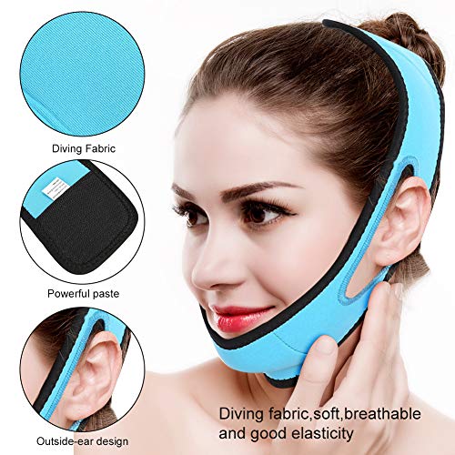 Adelgazante Facial Faja Vendajes Máscara para Adelgazar Cara Piel Reafirmante Papada Reductor y Antiarrugas cuidado facial piel compacto V-line