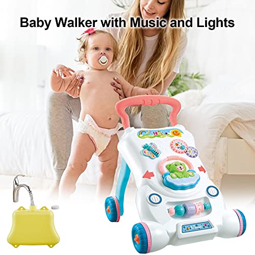 adfafw Andador Durable del bebé del Andador de la Actividad del bebé con la música y Las Luces, Estructura Estable del triángulo Responsible