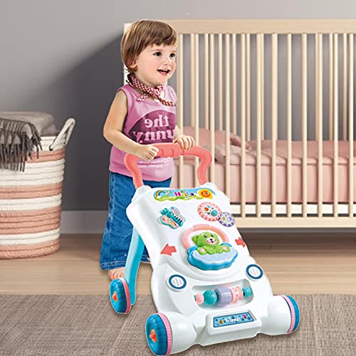 adfafw Andador Durable del bebé del Andador de la Actividad del bebé con la música y Las Luces, Estructura Estable del triángulo Responsible