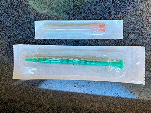 AE-GLAS Jeringa: 1, 2, 3 o 4 jeringas de laboratorio de 1 ml, jeringuillas para líquidos, jeringa con aguja roma, diferentes tamaños para E-Liquid Aroma Hobby y bricolaje (1 pieza).