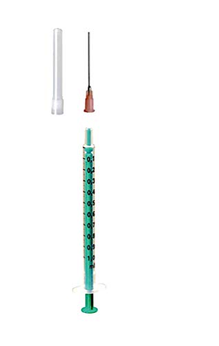 AE-GLAS Jeringa: 1, 2, 3 o 4 jeringas de laboratorio de 1 ml, jeringuillas para líquidos, jeringa con aguja roma, diferentes tamaños para E-Liquid Aroma Hobby y bricolaje (1 pieza).