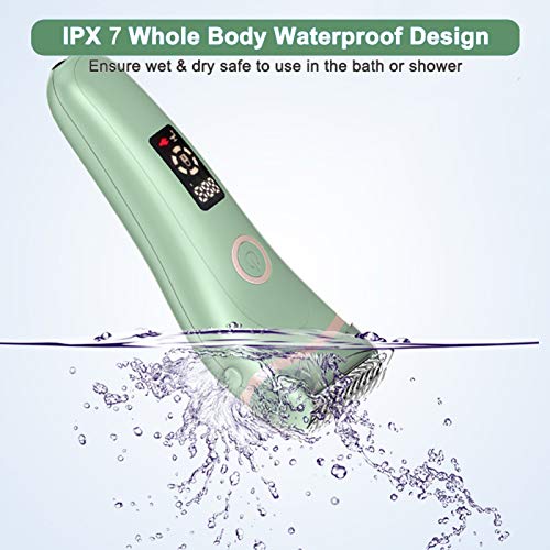 Afeitadora electrica mujer Afeitadora Sin dolor Uso en Seco y Húmedo USB Recargable Todo el cuerpo impermeable Pantalla LCD Recortador de bikini Depiladora corporal