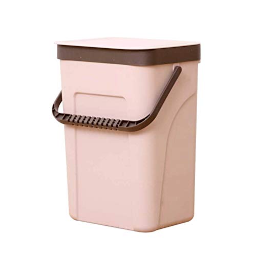 Agal Bote de Basura Bote de Basura montado en la Pared Bote de Basura portátil de plástico Contenedores de Cocina rectangulares de plástico 3.1 galone Contenedores de Cocina (Color : Dustbins L3)