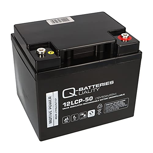 AGM - Batería de plomo (2 unidades, 12 V, 50 Ah, compatible con MP50-12C, REC50-12I, WP50-12NE