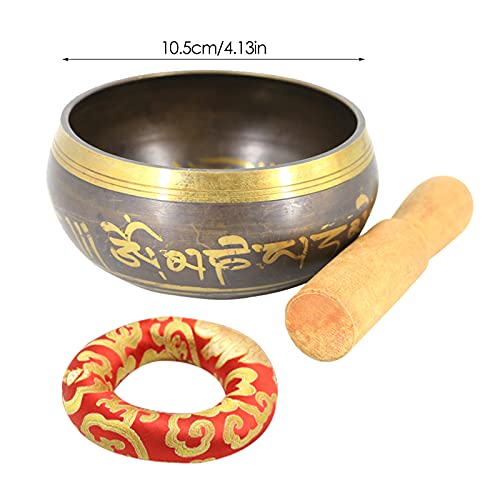AGRYMER Campana Tibetana, Cuencos Tibetanos Hechos a Mano Juego de Meditación de Yoga de Gran Sonido Terapia Musical Decoración de Interiores Oraciones para La Curación y La Conciencia