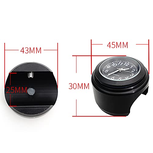 Aibabely Reloj luminoso, reloj eléctrico para colgar en scooter, reloj universal desmontable con función luminosa para motocicleta, reloj luminoso, accesorio electromóvil