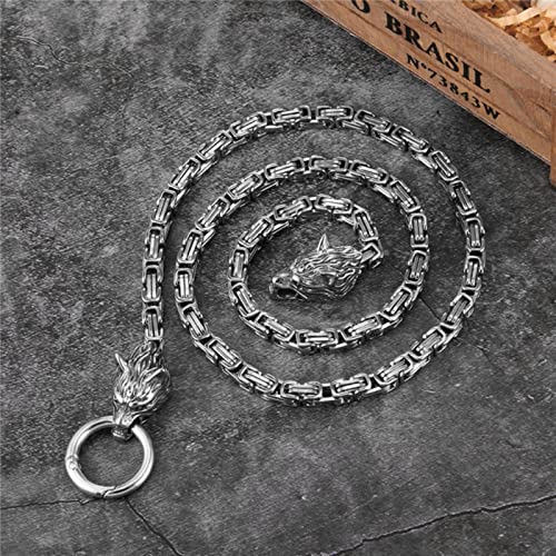AILIU Nunca se desvanecen Hombres Collares de Lobo Celta Vikingo Vegvisir Amuleto Martillo Colgante runas nórdicas Ancla Acero Inoxidable Rey Cadena joyería