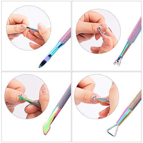 Alicates Uñas Cuticulas, 5 Piezas Cutícula Removedor,Cortador de Cuticula y Empujador,Corta cuticulas Profesional,Empujador de Cutículas, Cortador de Cutículas,Cutícula Uñas