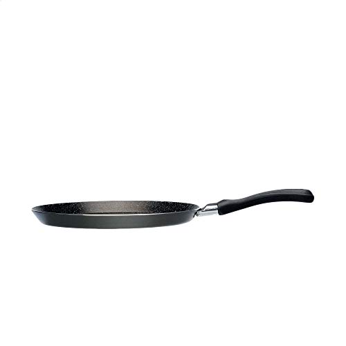 Alluflon Tradizione Italia Crepera con Revestimiento Antiadherente y Antirayaduras Efecto Piedra, Sartén para Crepes y Tortitas, Apta para el Lavavajillas, Diámetro 22 cm