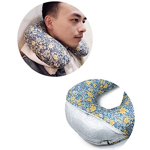 Almohada de Viaje Nueva Piel de alforfón en Forma de U Almohada Cervical Almohada Cuello en Forma de U En Forma de U Pillow Almohada de Carro Adecuado for Oficina de Viaje Conducción (Color: Color4)