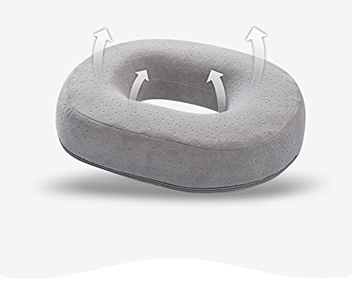 Almohada Donut para cojín Almohada Donut Almohada Donut para hemorroides Postparto Embarazo Cojín Donut Cojín ergonómico para glúteos para tratamiento de hemorroides, próstata, úlceras de decúbito