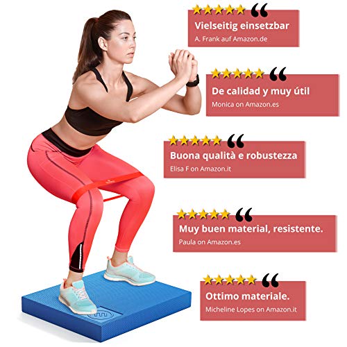 Almohadilla de Equilibrio Tabla Balance Pad Cojín Estabilidad + eBook de Entrenamiento | Rehabilitación Entrenador Ortopédico Fitness | Disco Propioceptivo Yoga Pilates Terapia Fisica Coordinación