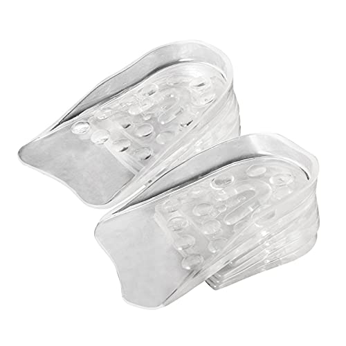 Almohadilla de Talón EláStica con AbsorcióN de Impactos Elevación Invisible de la Plantilla Silicona Plantilla Aumento Altura Silicona 1 Par Plantilla, Aumentando la Altura 3 cm para Hombres y Mujeres