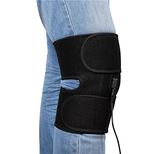Almohadilla térmica para rodilla, almohadilla térmica ajustable Terapia térmica Soporte para rodilla Termoterapia con bolsillo