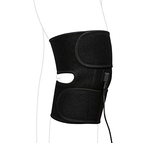 Almohadilla térmica para rodilla, almohadilla térmica ajustable Terapia térmica Soporte para rodilla Termoterapia con bolsillo