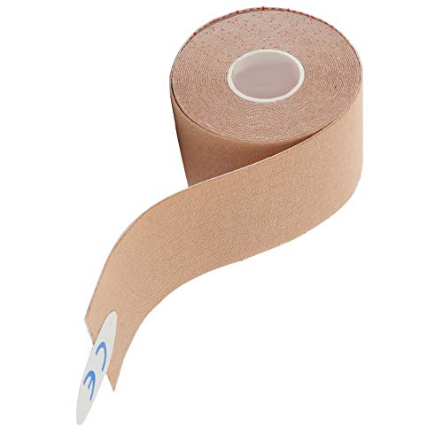 Alomejor Lesión Músculo Taping Adhesivo Vendaje Rollos Rollos Estiramiento Cinta Autoadhesiva para Deportes Muñeca Tobillo 5cm * 5m(Color de Piel)