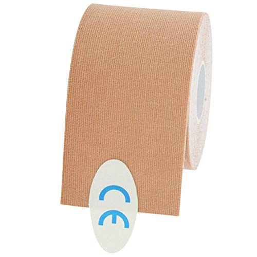 Alomejor Lesión Músculo Taping Adhesivo Vendaje Rollos Rollos Estiramiento Cinta Autoadhesiva para Deportes Muñeca Tobillo 5cm * 5m(Color de Piel)