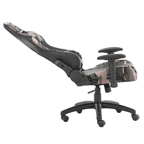 Altura ajustable silla de oficina silla de juegos silla giratoria con apoyabrazos silla deportiva silla de escritorio (camuflaje-AGS)