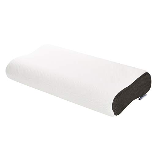 Amazon Basics - Almohada con soporte para cuello de espuma con memoria, de contorno, 60 x 35 x 11/7/11 cm