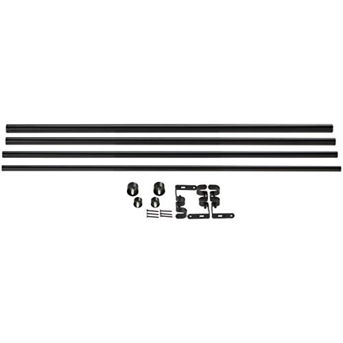 Amazon Basics Barra de la cortina, doble - 36 - 72", Negro