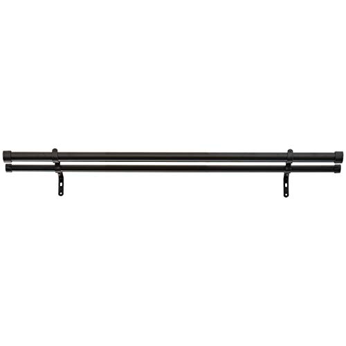 Amazon Basics Barra de la cortina, doble - 36 - 72", Negro