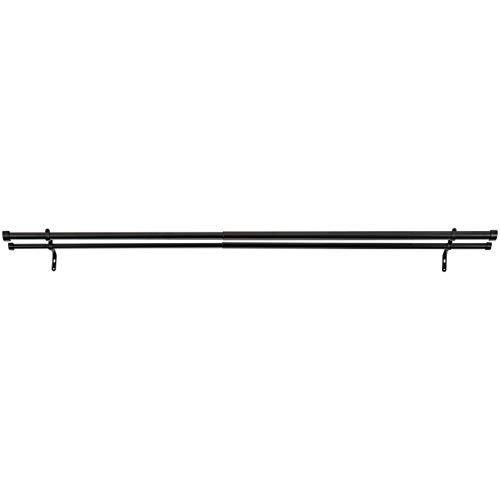 Amazon Basics Barra de la cortina, doble - 36 - 72", Negro